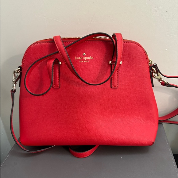 Kate Spade | Red Saffiano Leather Satchel Bag - Picture 3 of 3